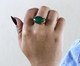 Anel Pedra Oval Banhado à Ouro 18k Jade Verde Natural, multicolor | WestwingNow