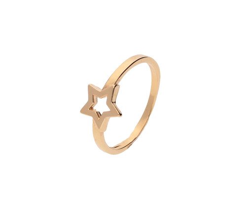 Anel Estrela Vazada Banhado à Ouro 18K, multicolor | WestwingNow