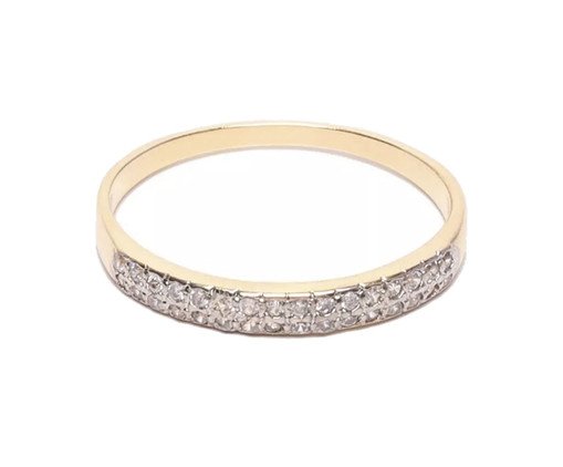 Anel Aparador De Aliança Banhado à Ouro 18k Dupla, multicolor | WestwingNow