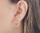 Brinco Coração de Elos Incolores Banhado à Ouro 18K, multicolor | WestwingNow