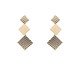 Brinco Triplo Losangos Martelado Banhado à Ouro 18K, multicolor | WestwingNow