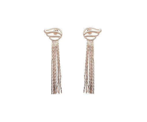 Brinco Franja com Base de Asa Vazada Banhado à Ouro 18K, multicolor | WestwingNow
