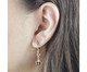 Brinco Argola com Pingente Borboleta Preta Banhado à Ouro 18K, multicolor | WestwingNow