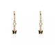 Brinco Argola com Pingente Borboleta Preta Banhado à Ouro 18K, multicolor | WestwingNow