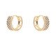 Brinco Argola 3 Fileiras Cravejada de Zircônias Banhado à Ouro 18K, multicolor | WestwingNow