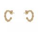 Brinco Meia Argola Pequena Trançada Banhado à Ouro 18K, multicolor | WestwingNow