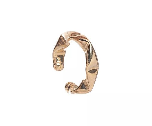 Brinco Piercing Fake G Argola Amassada Juliette Banhado à Ouro 18K, multicolor | WestwingNow