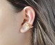Brinco Piercing Fake M Argola Amassada Juliette Banhado à Ouro 18K, multicolor | WestwingNow