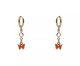 Brinco Argola com Pingente Borboleta Vermelha Banhado à Ouro 18K, red | WestwingNow