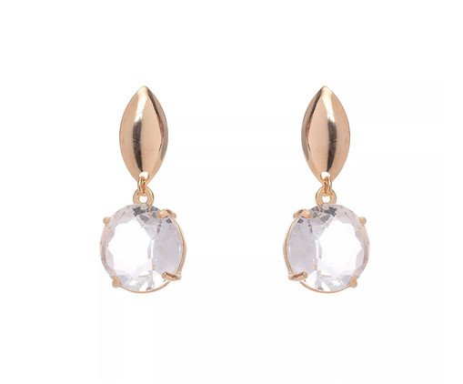 Brinco Ponto De Luz Oval Banhado à Ouro 18k, multicolor | WestwingNow