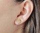 Brinco Cravejado Incolor Texturizada Banhado à Ouro 18K, multicolor | WestwingNow