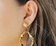 Brinco Redondo Grande Banhado à Ouro 18K, multicolor | WestwingNow