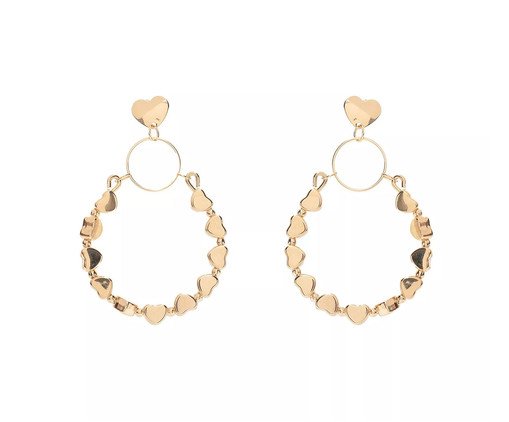 Brinco Redondo Grande Banhado à Ouro 18K, multicolor | WestwingNow