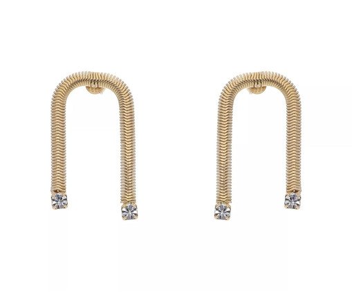 Brinco Lacraia e Ponto de Luz Banhado à Ouro 18K, multicolor | WestwingNow
