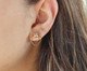 Brinco Coração Vazado Incolor Banhado à Ouro 18K, multicolor | WestwingNow