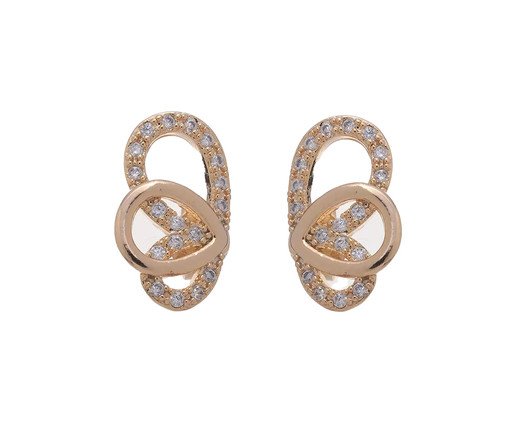Brinco Ear Cuff Incolores Banhado à Ouro 18K, multicolor | WestwingNow