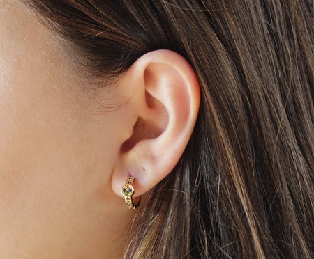 Brinco Argola Coloridas Banhado à Ouro 18K | Westwing