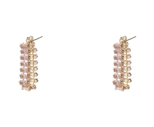 Brinco Riviera Rosa Banhado à Ouro 18K, multicolor | WestwingNow