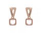 Brinco Pedra Quadrada Quartzo Rosa e Base Banhado à Ouro 18K, multicolor | WestwingNow
