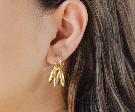 Brinco Argola com Cacho Banhado à Ouro 18K | Westwing