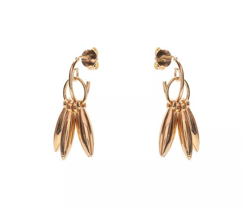 Brinco Argola com Cacho Banhado à Ouro 18K, multicolor | WestwingNow