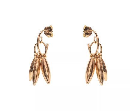 Brinco Argola com Cacho Banhado à Ouro 18K | Westwing