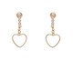 Brinco Longo Riviera Incolor e Coração Vazado Banhado à Ouro 18K, multicolor | WestwingNow