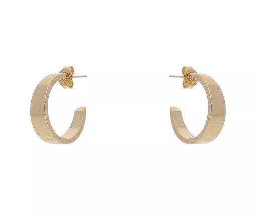 Brinco Meia Argola Média Banhado à Ouro 18K, multicolor | WestwingNow