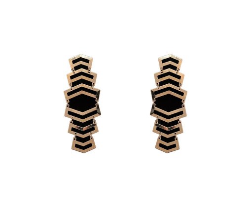 Brinco Longo de Forma Geométrica Banhado à Ouro 18K, multicolor | WestwingNow