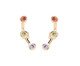 Brinco Ear Cuff Zircônia Colorida Banhado à Ouro 18K, multicolor | WestwingNow