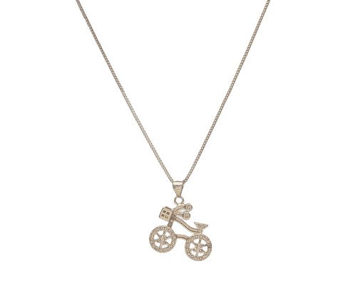 Colar Bicicleta Banhado à Ouro 18K, multicolor | WestwingNow