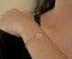 Pulseira Elo Fígaro com Flor de Pérola Banhado à Ouro 18K, multicolor | WestwingNow