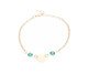 Pulseira Pingente Coração e Zirconia Verde Banhado à Ouro 18K, multicolor | WestwingNow