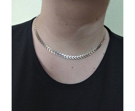 Choker Folhinhas Banho de Platina | Westwing