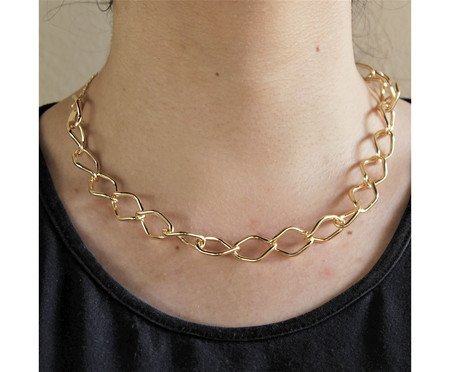 Choker Elos Ovais Banhado à Ouro 18K | Westwing