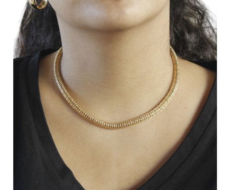 Choker Malha Vazada Banhado à Ouro 18K | Westwing