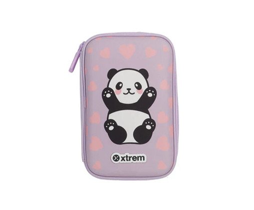 Estojo Tucson Panda Lilás - 15X23X6cm, purple | WestwingNow