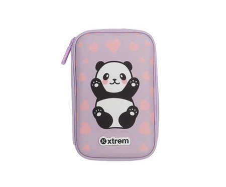 Estojo Tucson Panda Lilás - 15X23X6cm | Westwing
