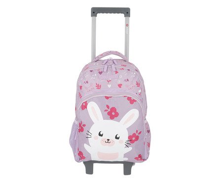Mochila de Rodinha Infantil Lincoln Coelho Lilás - 28X43X13,5cm | Westwing