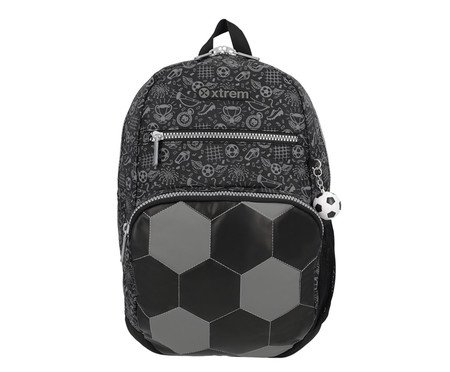 Mochila infantil Bolt Futebol Preto - 30X45X14cm | Westwing