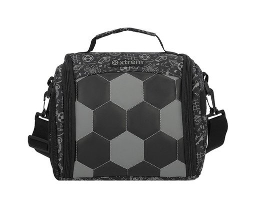 Lancheira Infantil Térmica New Break Futebol Preto - 24X22X18cm, black | WestwingNow