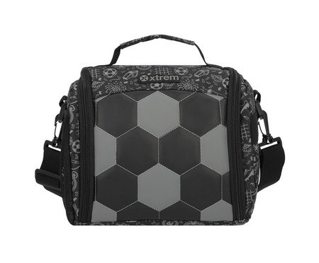 Lancheira Infantil Térmica New Break Futebol Preto - 24X22X18cm | Westwing