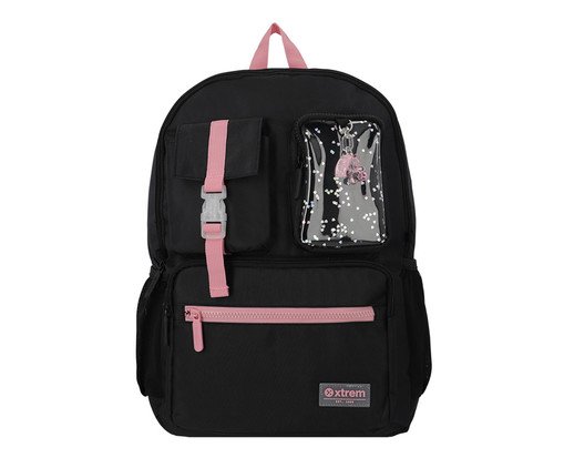 Mochila para Notebook 15 Cleveland Preto e Rosa - 31X43,5X15cm, black | WestwingNow