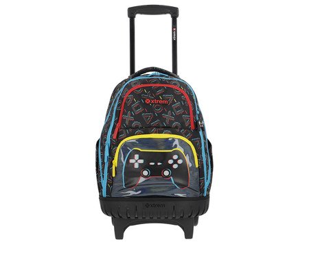 Mochila de Rodinha Infantil Cross Gamer Preto - 36X52X24cm | Westwing