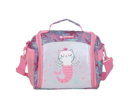 Lancheira Infantil Térmica New Break Gato Lilás - 24X22X18cm | Westwing