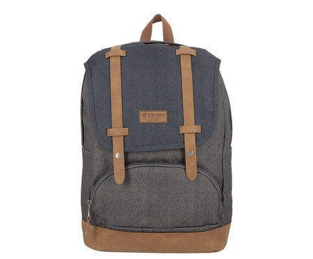 Mochila para Notebook 16 Straps Cinza e Azul - 46X32,5X16cm | Westwing