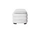 Puff Baú G em Veludo Valle Natural, Off White | WestwingNow