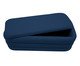 Puff Baú G em Veludo Valle Azul Marinho, blue | WestwingNow
