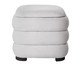 Puff Baú P em Veludo Valle Natural, Off White | WestwingNow