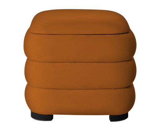 Puff Baú P em Veludo Valle Terracota, Terracotta | WestwingNow